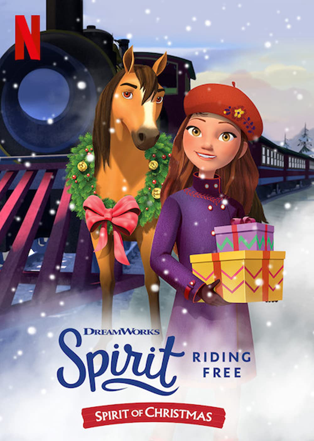 Poster phim Chú ngựa Spirit – Tự do rong ruổi: Giáng sinh cùng Spirit