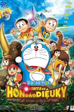 Poster phim Doraemon: Nobita và Hòn Đảo Diệu Kì – Cuộc Phiêu Lưu Của Loài Thú