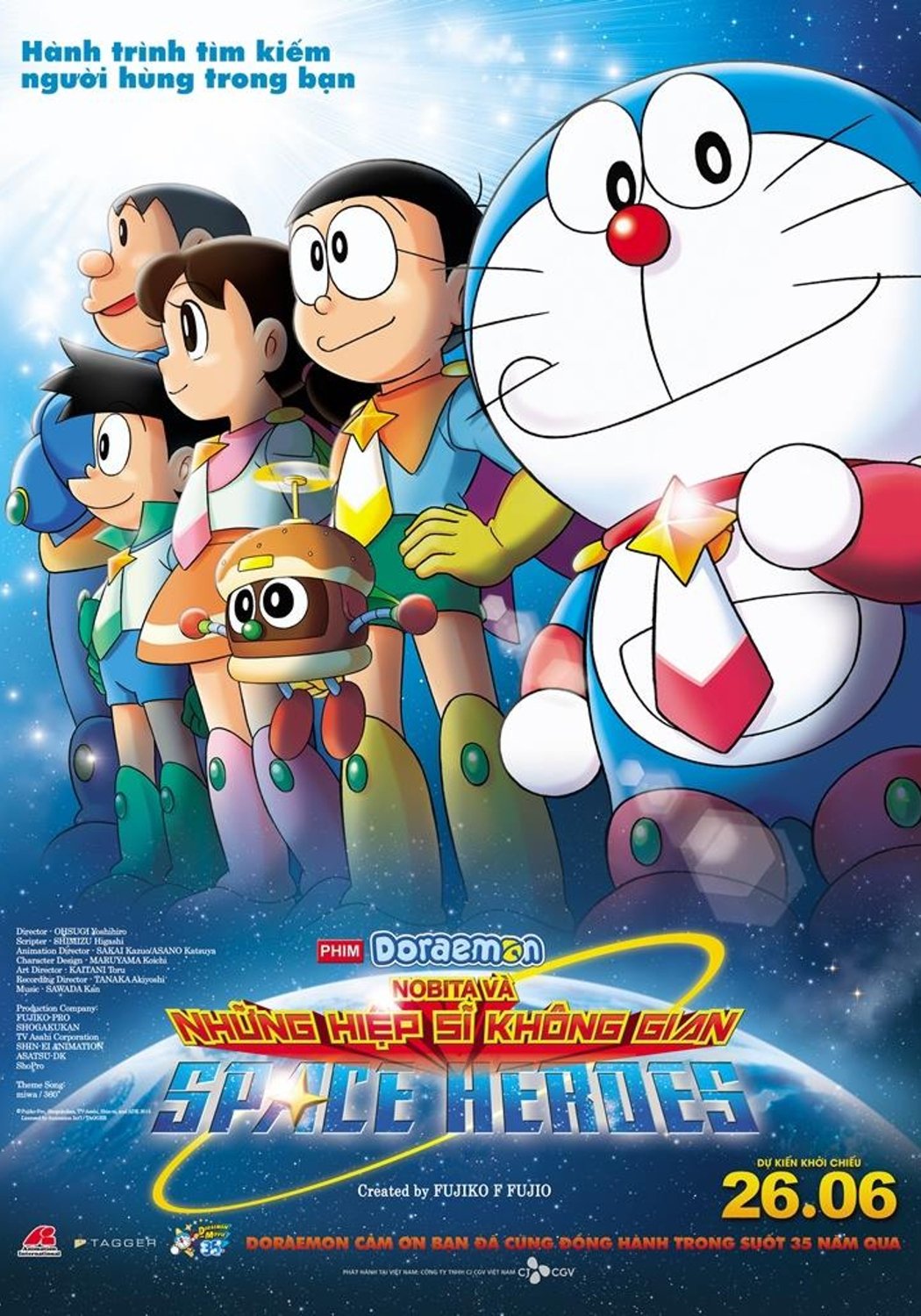Poster phim Doraemon: Nobita Và Những Hiệp Sĩ Không Gian
