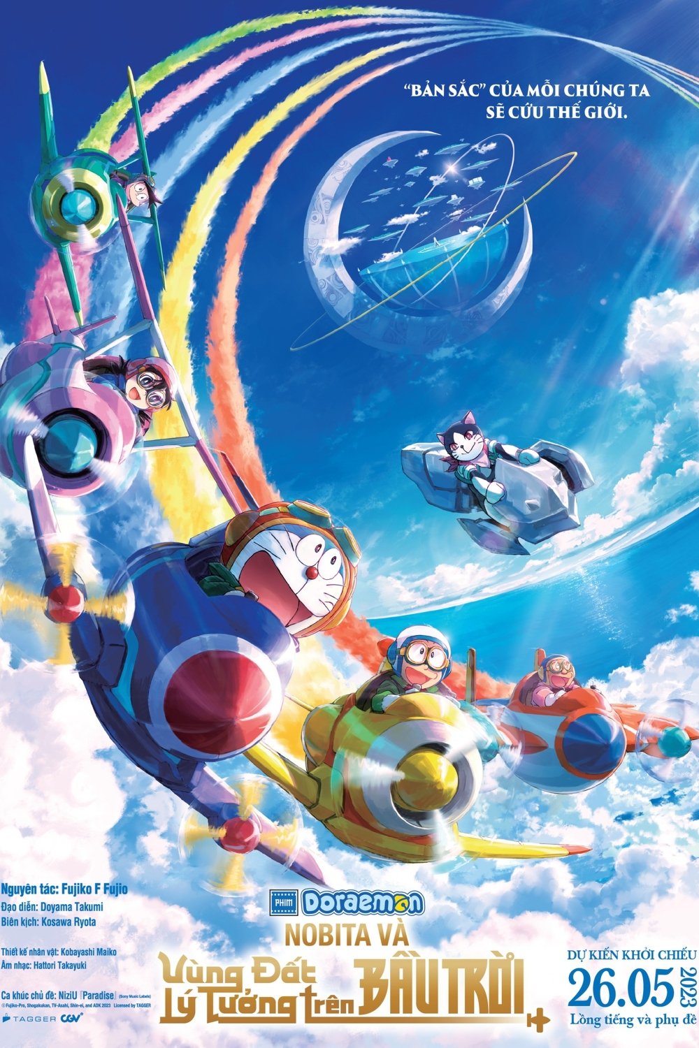 Poster phim Doraemon: Nobita và Vùng Đất Lý Tưởng Trên Bầu Trời