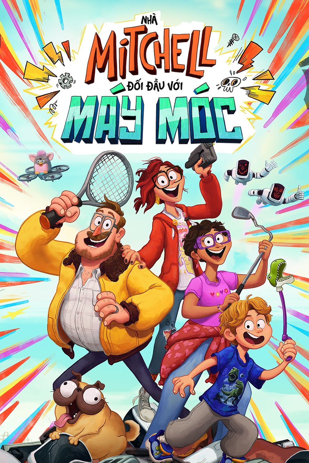Poster phim Nhà Mitchell đối đầu với máy móc