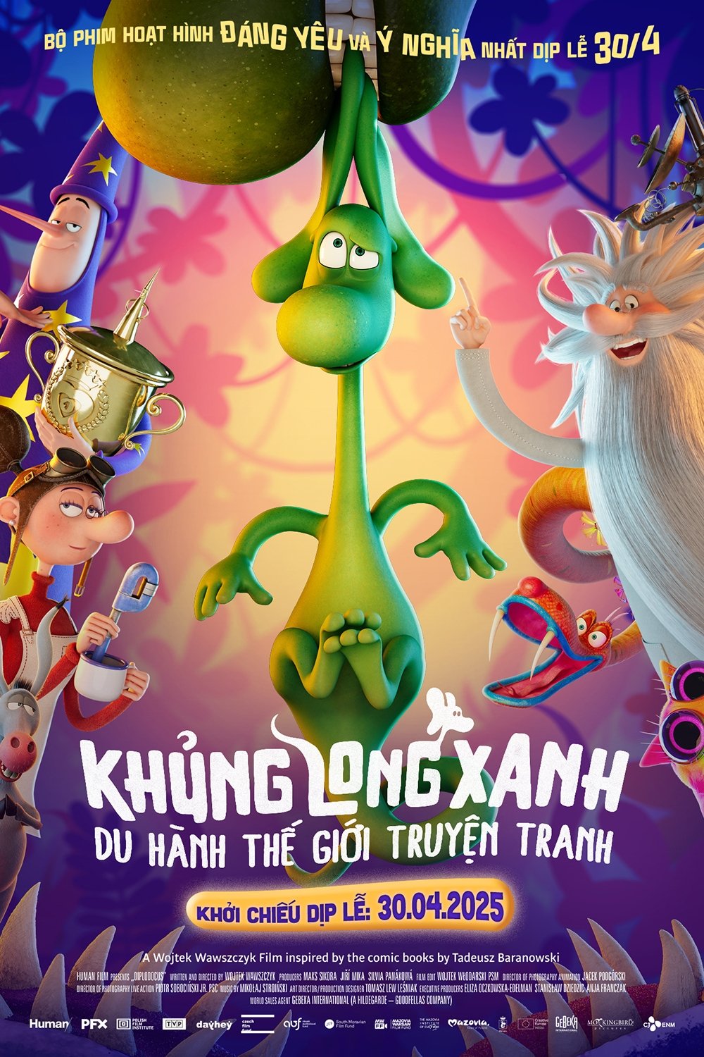 Poster phim Khủng Long Xanh Du Hành Thế Giới Truyện Tranh