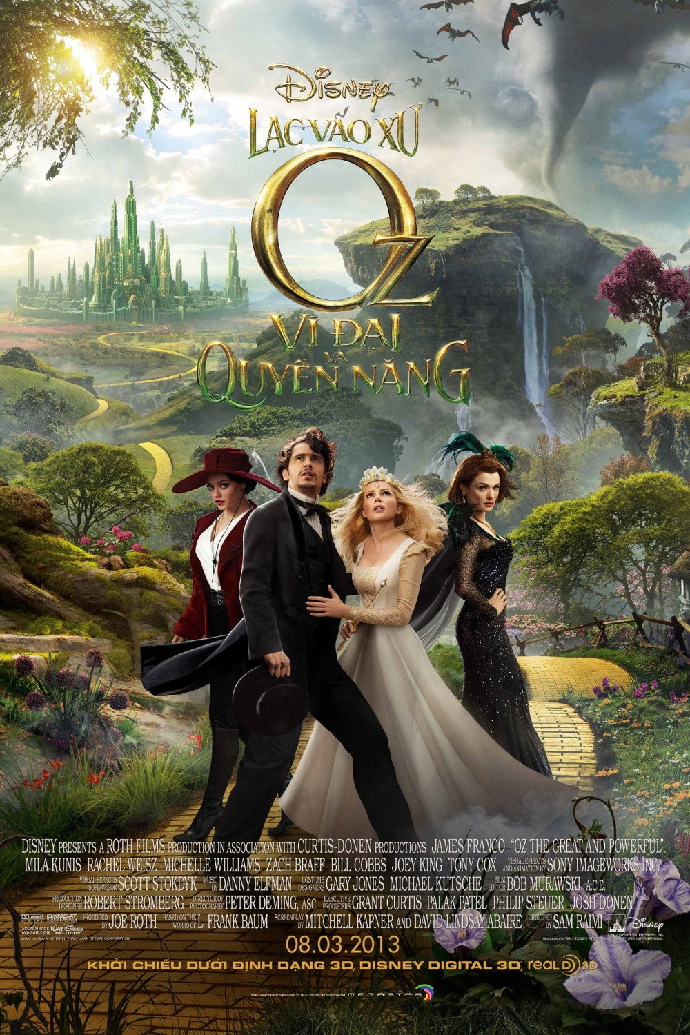 Poster phim Lạc Vào Xứ Oz Vĩ Đại & Quyền Năng