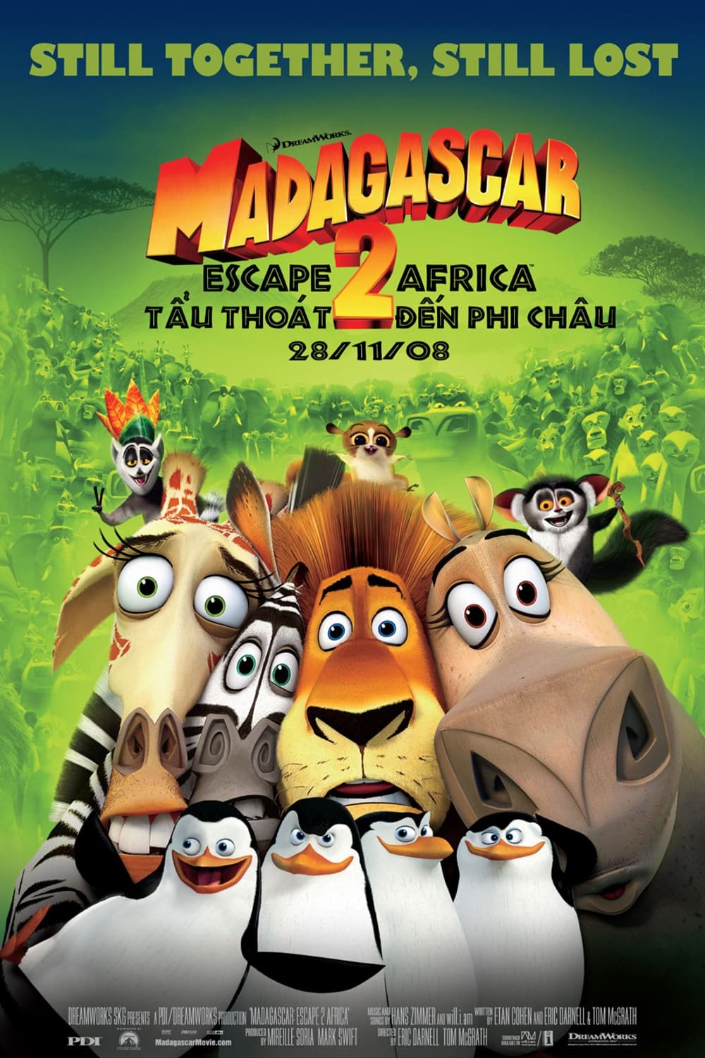 Poster phim Madagascar 2: Tẩu thoát tới châu Phi