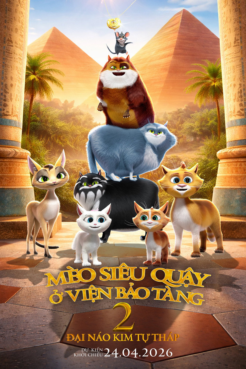 Poster phim Mèo Siêu Quậy Ở Viện Bảo Tàng 2: Đại Náo Kim Tự Tháp