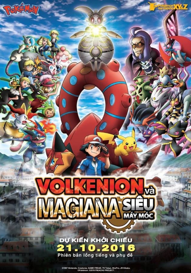 Poster phim Pokémon XY&Z: Volkenion và Magiana Siêu Máy Móc
