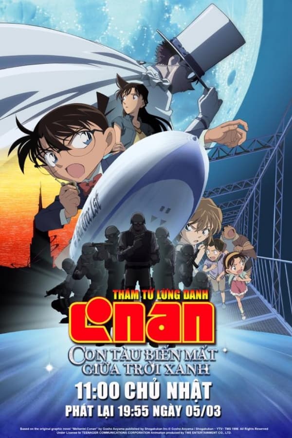 Poster phim Thám Tử Lừng Danh Conan: Con Tàu Biến Mất Giữa Trời Xanh