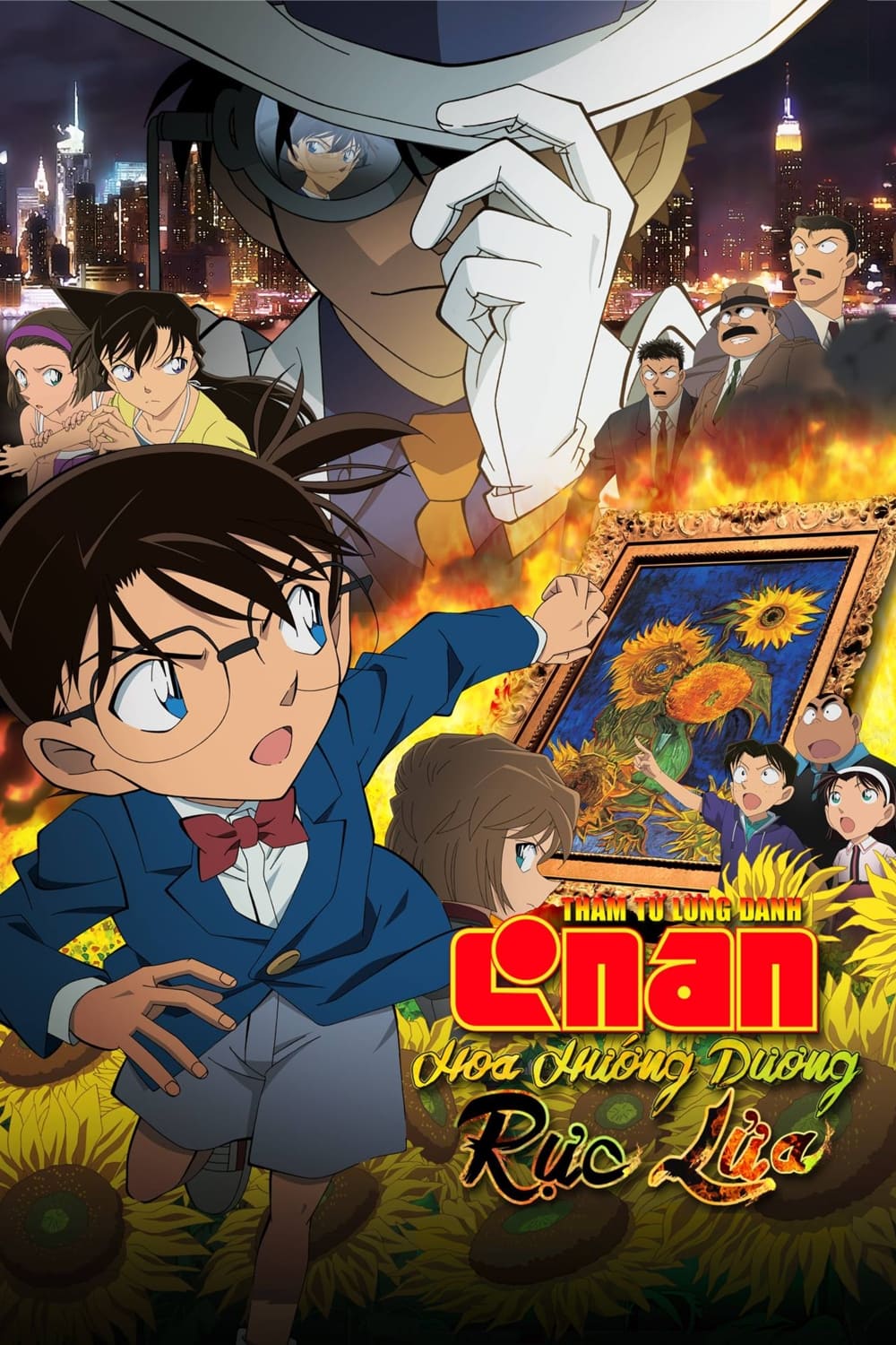 Poster phim Thám Tử Lừng Danh Conan: Hoa Hướng Dương Rực Lửa