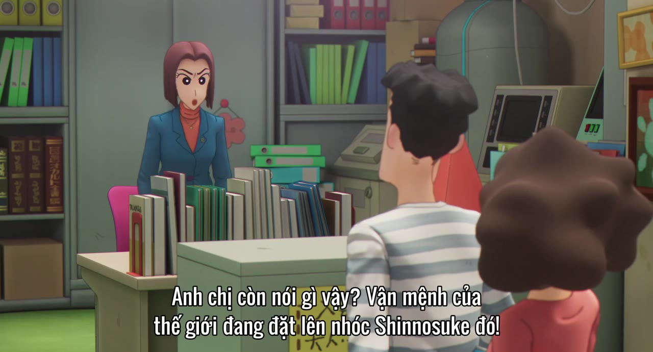 Shin Cậu Bé Bút Chì: Đại Chiến Siêu Năng Lực Sushi Bay tập 1 cảnh 2